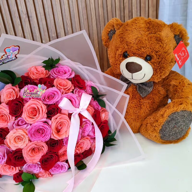 Ramo 50 Rosas + Peluche