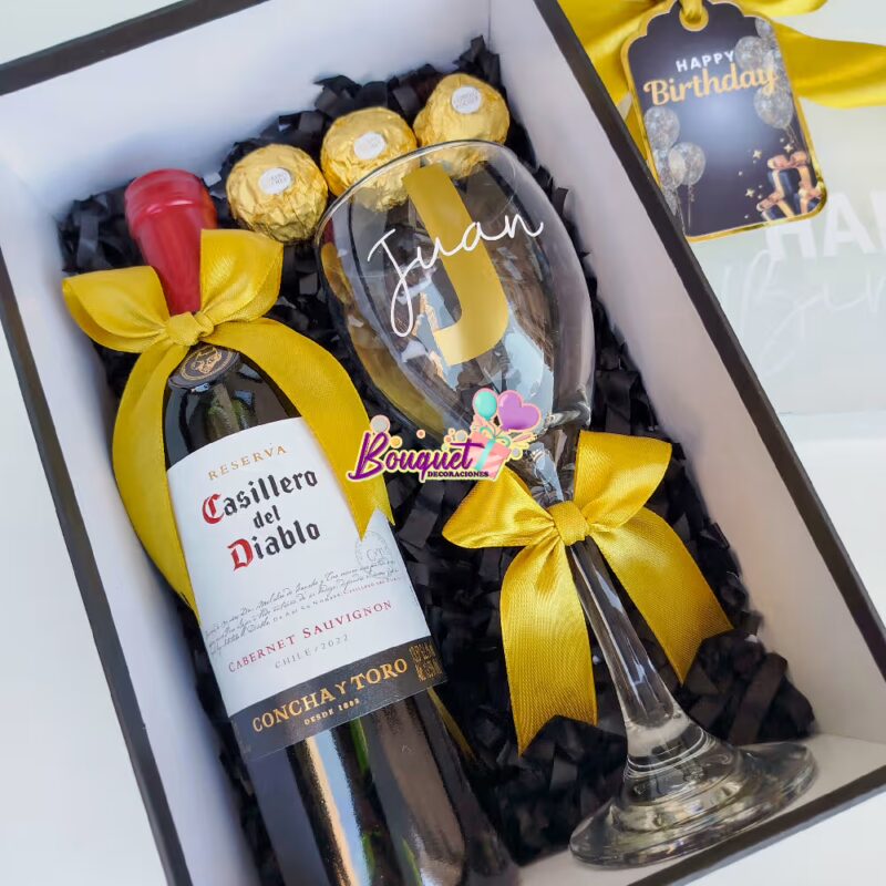 regalo con vino